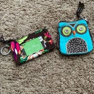 Vera Bradley ID holder and 31 owl coin purse